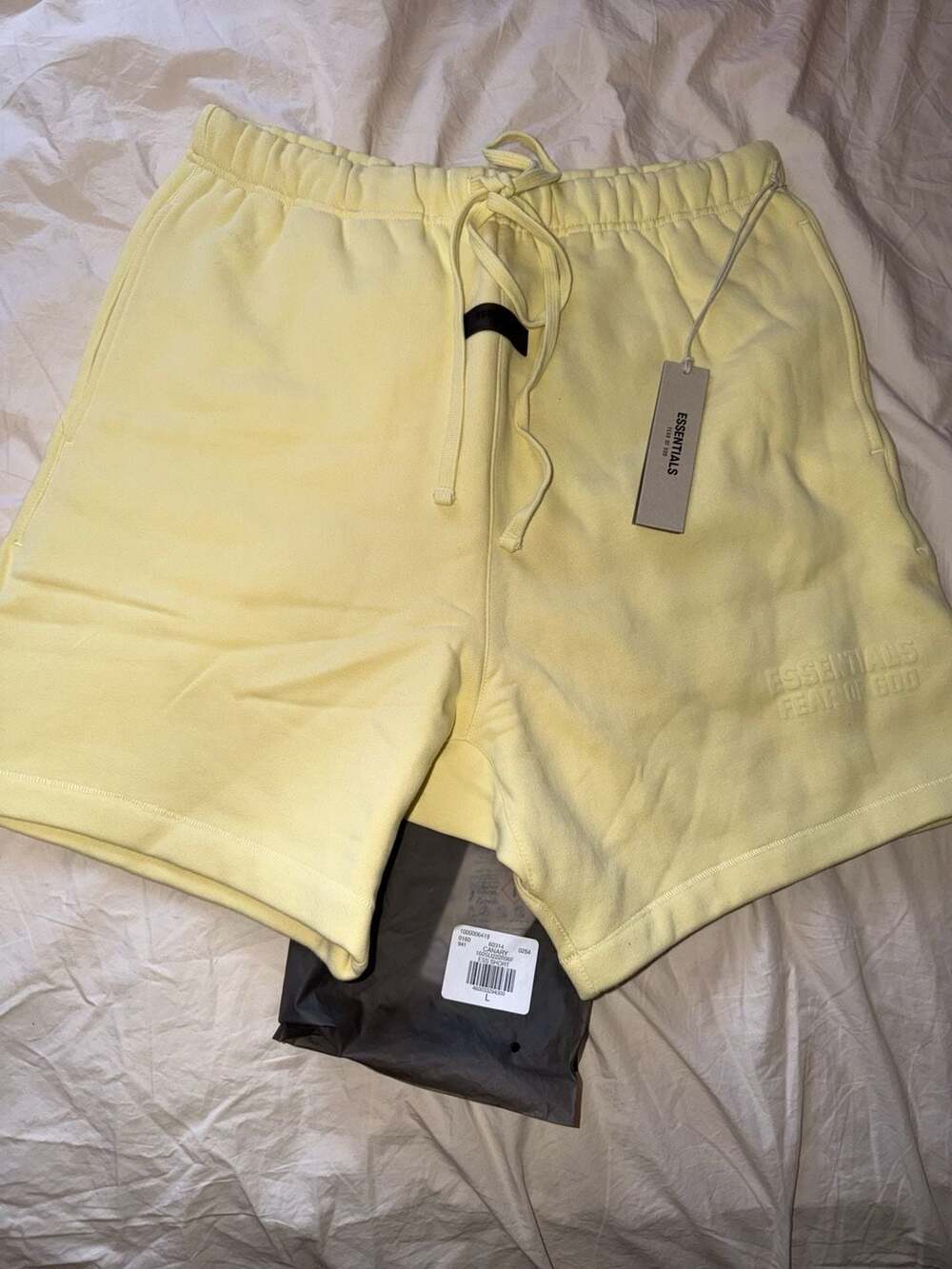 Fear of God Essentials Sweat Shorts Canary Yellow Size L